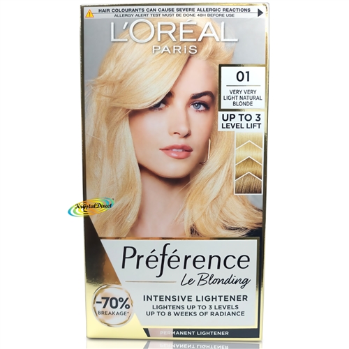 Loreal Preference Les Blondissimes 01 Lightest Natural Blonde Hair