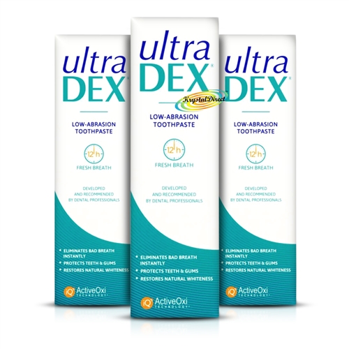 3x UltraDEX Original Low Abrasion Fluoride Toothpaste 75ml